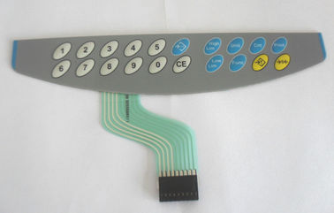 Αδιάβροχος οδηγημένος διακόπτης μεμβρανών κουμπιών ώθησης τρία, μηχανή αριθμητικού ελέγχου