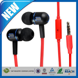 Κόκκινο -αυτί 3.5mm θόρυβος-απομόνωση στερεοφωνικό Earbuds ακουστικών ή ακουστικών με το μικρόφωνο